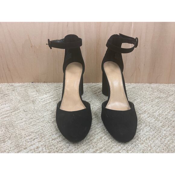 Lauren Conrad Black Ankle Strap Block Heel Pumps Women’s 9 - Picture 5 of 5